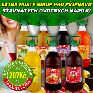 💥 DNES ZA VÝHODNOU CENU 😋🍹🧃 ZON EXTRA HUSTÝ Sirup 3L VELKÉ BALENÍ - EXTRA HUSTÝ SIRUP - Připravte si svůj oblíbený...