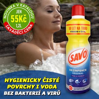 🟢 NOVINKA V KATALOGU 💥 ZAVÁDĚCÍ CENA SAVO DEZINFEKCE ORIGINAL - Voda a povrchy - 1,2L VÝHODNÉ BALENÍ - SAVO Original...