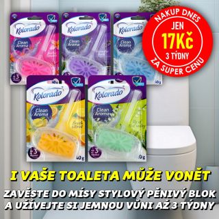 💥 NAKUP DNES ZA SUPER CENU 🌸🚽✨ KOLORADO CLEAN AROMA WC závěsný blok 40g SPLÁCHNĚTE SI ..a pocítíte příjemnou vůni...