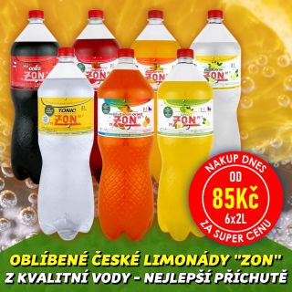 💥 NAKUP DNES ZA SUPER CENU 😋 🥤🍋🍊🌿 OBLÍBENÉ ČESKÉ LIMONÁDY - ZON - 10 x 0,5L | 6 x 1,5L | 6 x 2L VÝHODNÉ BALENÍ - KARTON -...