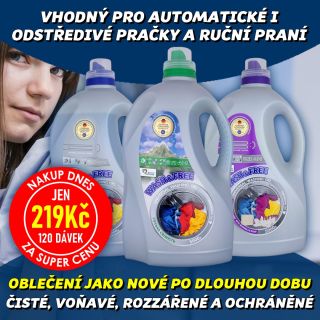 💥 NAKUP DNES ZA SUPER CENU 🤗 Oblíbený hustý WASH&FREE Prací gel ve VELKÉM BALENÍ 5kg 👨‍👩‍👧‍👦 Kvalitní německý opravdu...